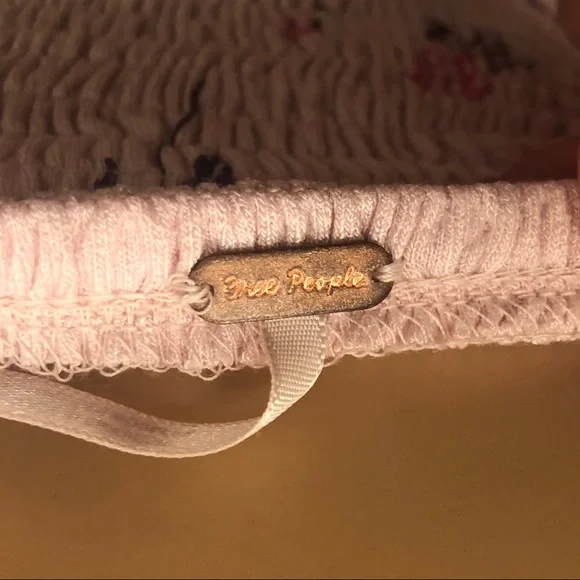 FREE PEOPLE BOHO PINK OFF THE SHOULDER TOP WITH FLOWING “BELL” SLEEVES - Picture 9 of 10